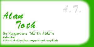 alan toth business card